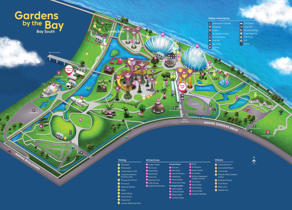 Map of the Gardens by the Bay